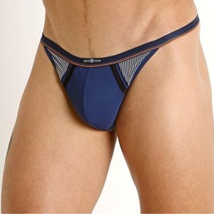 Gregg Homme Push Up 3.0 Thong - Navy - size M